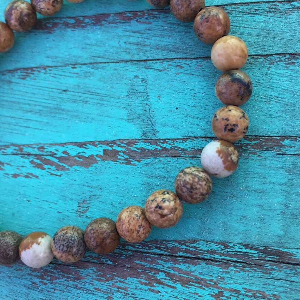 Natural picture jasper bracelet
